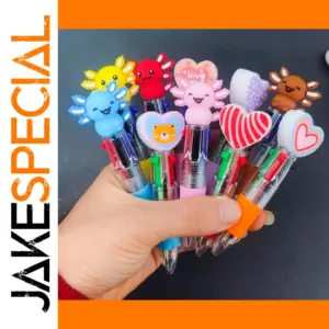 Colorful Cute Mini Pen Set with Plush Toppers