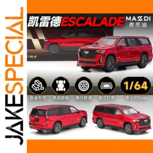 Red Diecast Cadillac Escalade Model 1:64 Scale