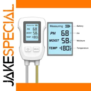 3-in-1 Soil Tester with Backlit LCD Screen