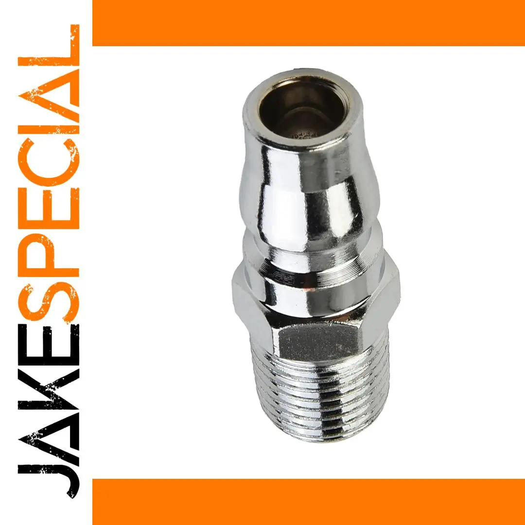 Steel Male Air Hose Fitting 1/4 inch BSP, 50mm 1 Steel Male Air Hose Fitting 1/4 inch BSP, 50mm