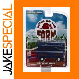 Blue 1:64 Scale Bale Throw Wagon Model