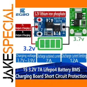LiFePO4 Battery Management Module 1S 3.2V/3.7V 7A