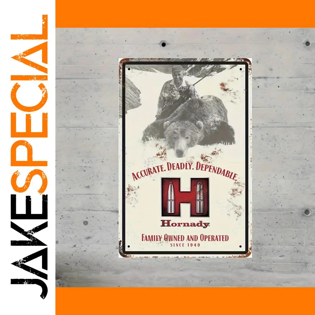 Vintage Hornady Outdoor Metal Sign 12x16 in 1 Vintage Hornady Outdoor Metal Sign 12x16 in