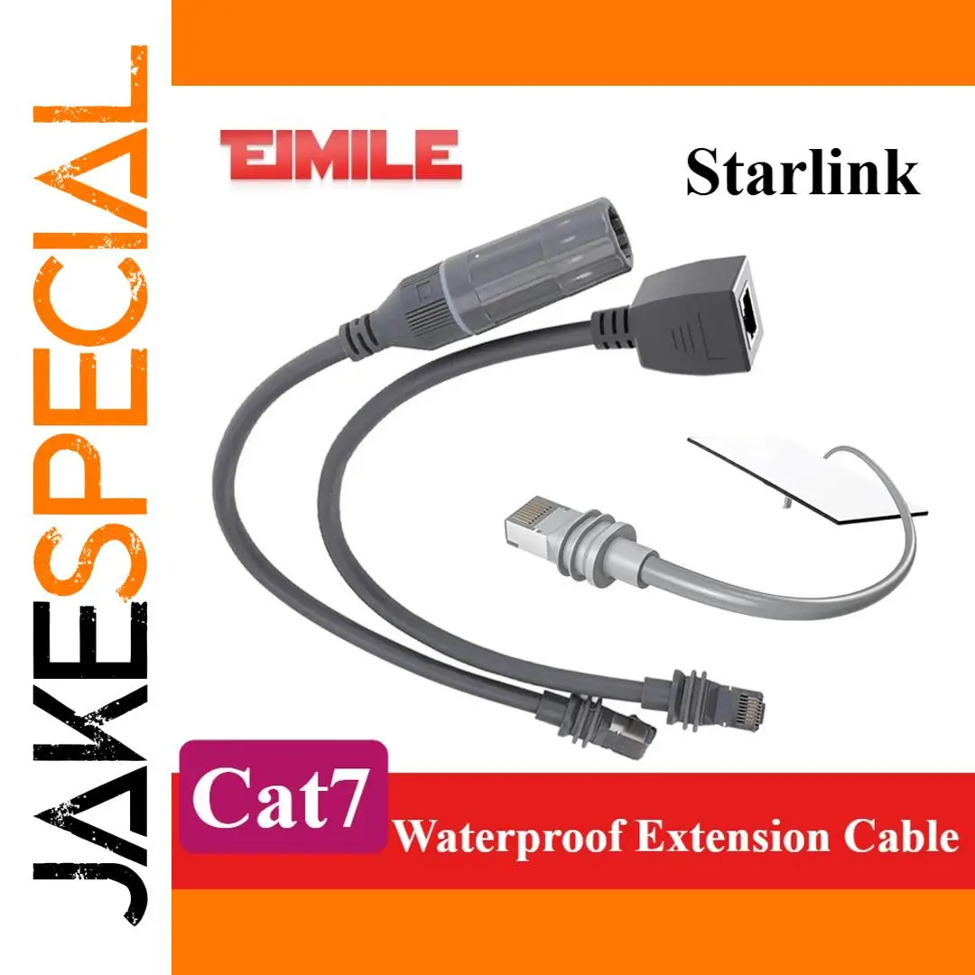Waterproof CAT7 Extension Cable for Starlink 1 Waterproof CAT7 Extension Cable for Starlink