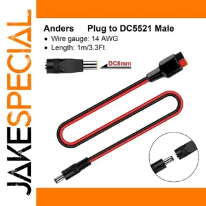 Solar Power Adapter Cable 14AWG 30A/45A