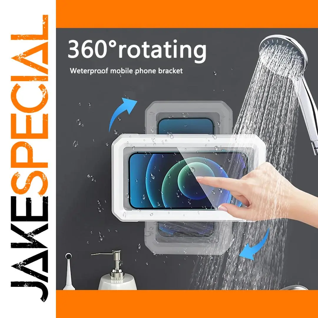 Waterproof Wall-Mounted Phone Case for Bathroom 1 Waterproof Wall-Mounted Phone Case for Bathroom