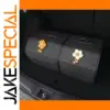 Leather Car Trunk Organizer with Decorative Flowers