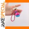 Double-Color Metal Keychain with Plastic Bell Ornament