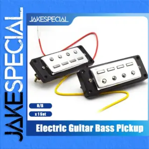 Chrome Mini Bass Humbucker Pickups Set