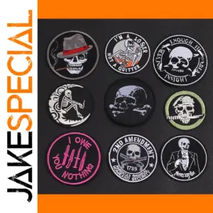 Black Punk Iron-On Patch for Fashion Accessories