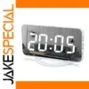 Digital Mirror Alarm Clock with USB Charging