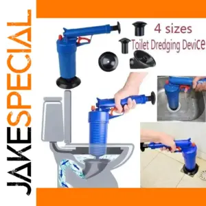 Blue High-Pressure Household Drain Unclogger