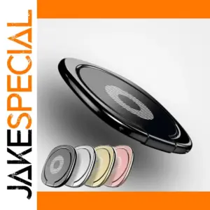 Elegant Zinc Alloy Smartphone Ring Holder with 180° Rotation