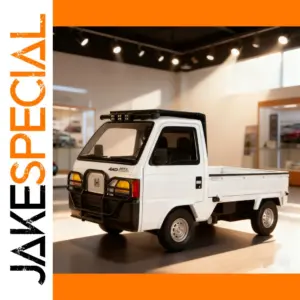 Miniature White Alloy Transport Truck 1:18 Scale