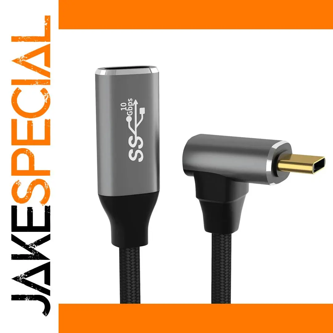 USB-C 90 Degree Extension Cable 1m for Devices 1 USB-C 90 Degree Extension Cable 1m for Devices