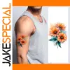 Colorful Watercolor Hydrangea Temporary Tattoos Set