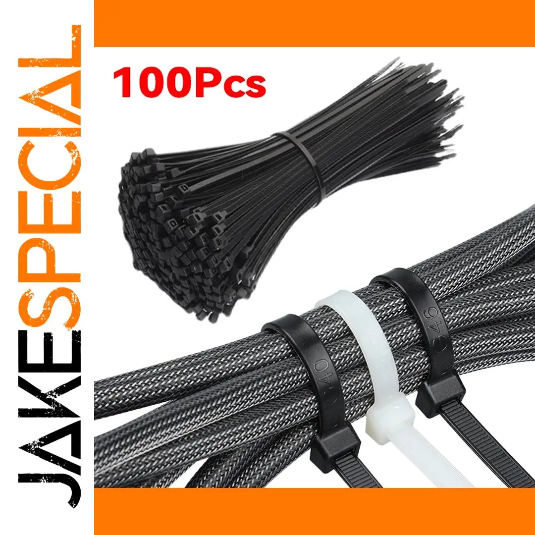 Self-Locking Nylon Cable Ties Set, 100 Pack 1 Self-Locking Nylon Cable Ties Set, 100 Pack