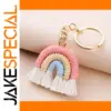 Handmade Woven Rainbow Keychain K2076