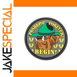 Fitness Dog PVC Patch with Hook and Loop