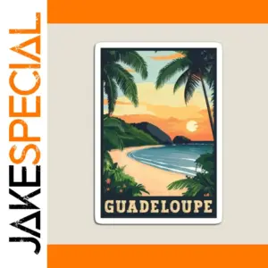 Guadeloupe Tropical Sunset Refrigerator Magnet