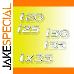 Hyundai 3D Chrome Car Letter Logo Decal