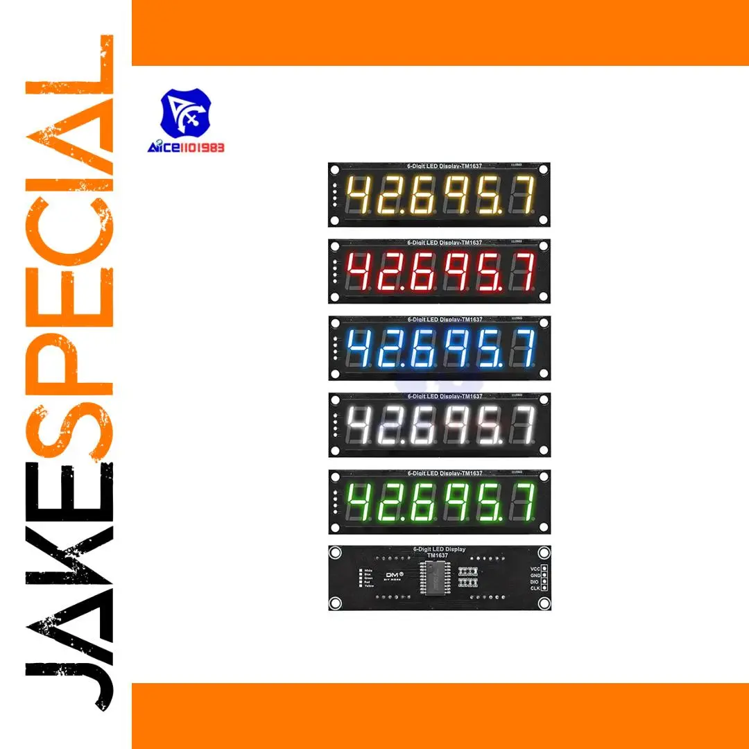 6-Digit Color TM1637 LED Display Module 1 6-Digit Color TM1637 LED Display Module