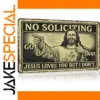Humorous Vintage Metal Sign - Jesus Love You
