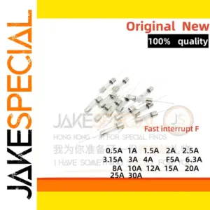 50-Pack Transparent Glass Fuses 5x20mm 250V
