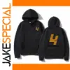 Black Hoodie with Number 4 and Signature