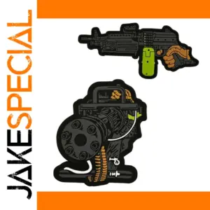 Vibrant Military Patch Duo with 3D Rubber Design