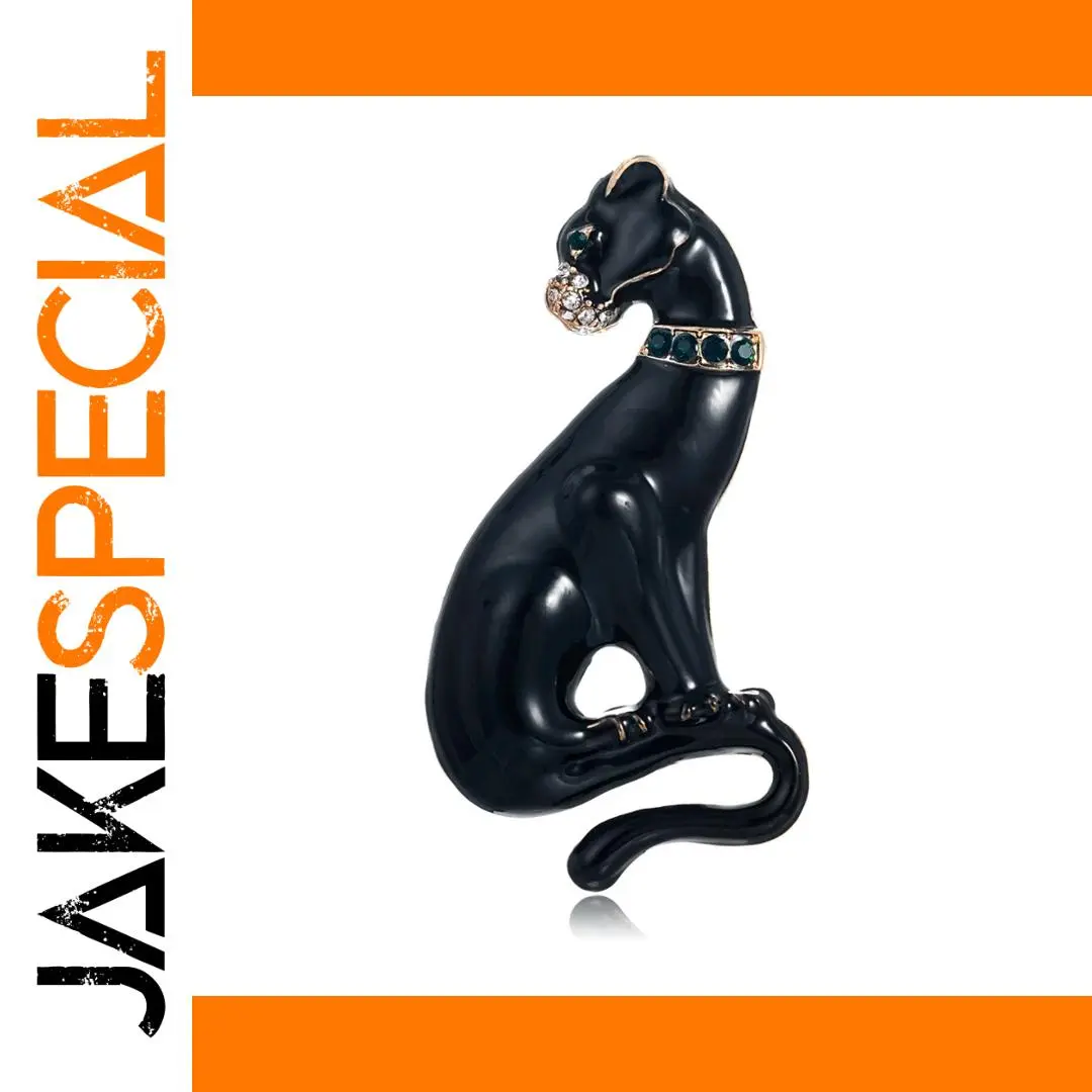 Gentleman Black Leopard Alloy Brooch 1 Gentleman Black Leopard Alloy Brooch