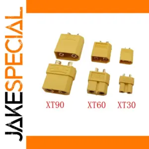Yellow Power Bullet Connectors Set in XT30, XT60, XT90