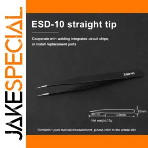 Precision Black Stainless Steel Tweezers for Electronics