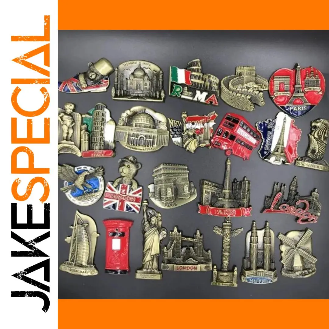 Magnetic Metal Landmarks Refrigerator Stickers Collection 1 Magnetic Metal Landmarks Refrigerator Stickers Collection