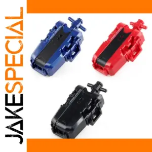 BeyBattle Launcher Handle Set - Metallic Blue, Red & Black