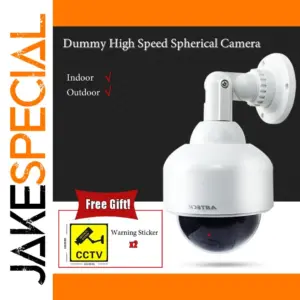 Realistic White Dummy Security Camera