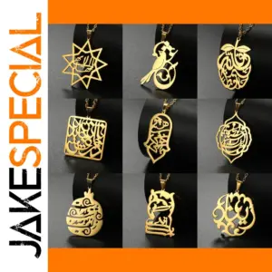 Stainless Steel Nine Point Star Necklace