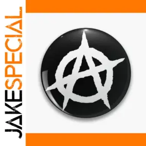 Rebellious Anarchy Symbol Badge (Multiple Sizes)