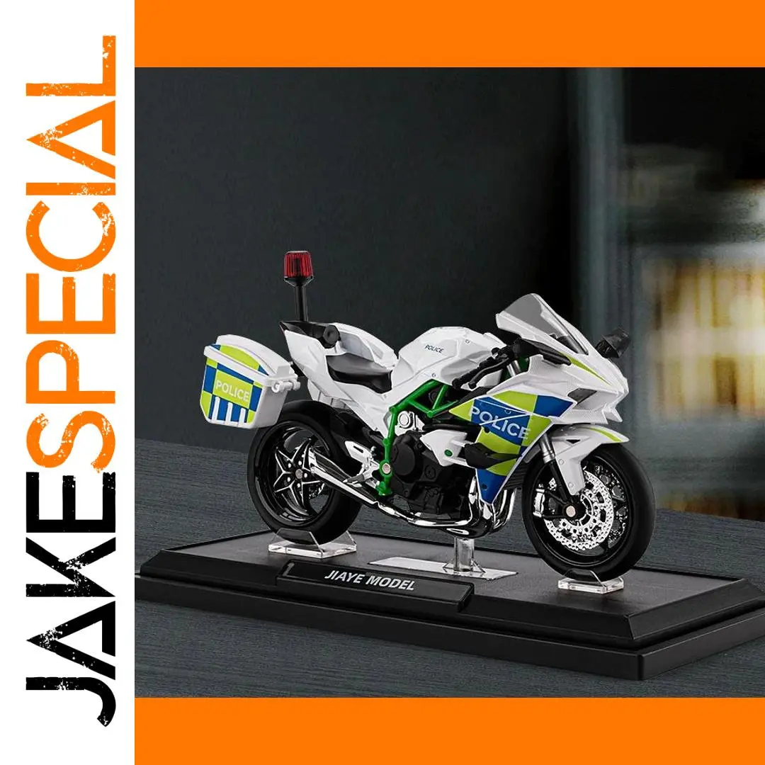Kawasaki H2R Police Model 1:12 Diecast Collectible 1 Kawasaki H2R Police Model 1:12 Diecast Collectible