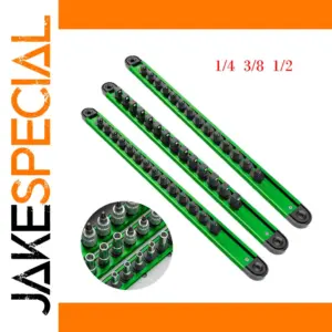 Green Magnetic Socket Organizer for 12-14 Sockets