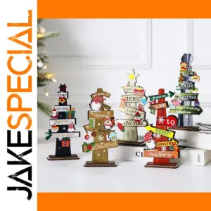 Festive Wooden Christmas Ornaments Set