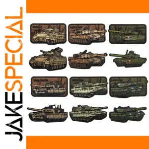 Embroidered LEOPARD Tank Patch with Camouflage Design