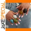 Multicolored Resin Knuckle Ring Collection