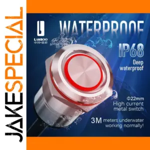 Stainless Steel 22mm Waterproof Push Button Switch
