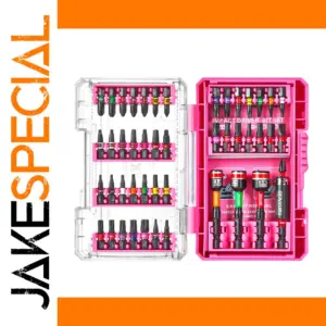 Pink Transparent Impact Screwdriver Bits Set