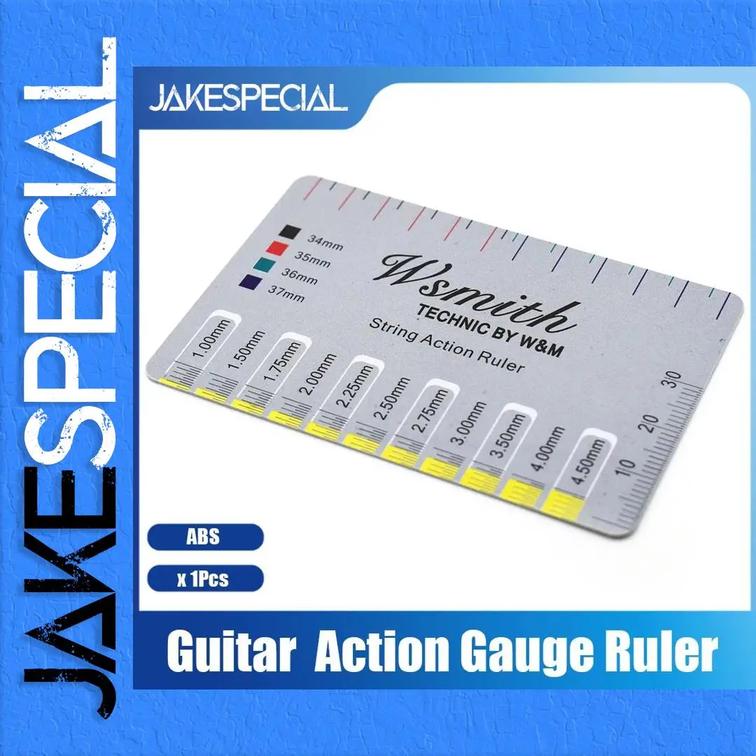 Stainless Steel Guitar Action Gauge Ruler 1 Stainless Steel Guitar Action Gauge Ruler