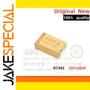 Yellow Surface Mount Tantalum Capacitors Set of 10