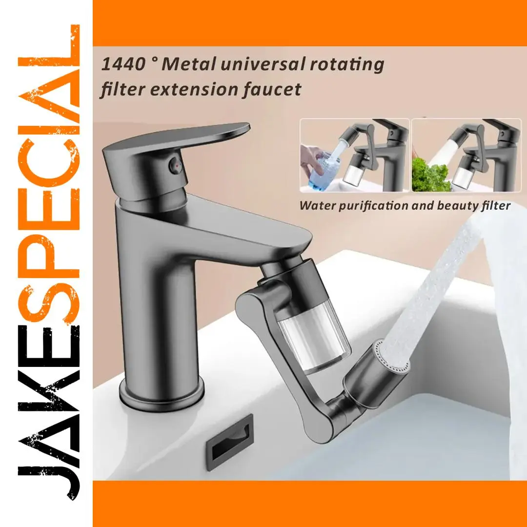Modern Metal Faucet Extender with 1440° Rotating Arm 1 Modern Metal Faucet Extender with 1440° Rotating Arm
