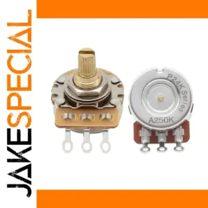 Guitar Potentiometer Set 250kΩ/500kΩ with Knurled Shaft