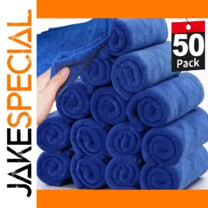 Vibrant Blue Microfiber Cleaning Cloths Set